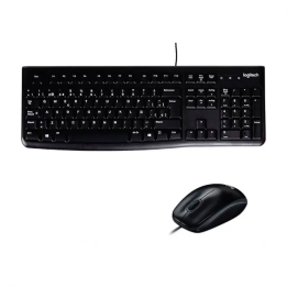 Kit de Teclado y Mouse Logitech MK120, Alambrico, USB, Negro, Español