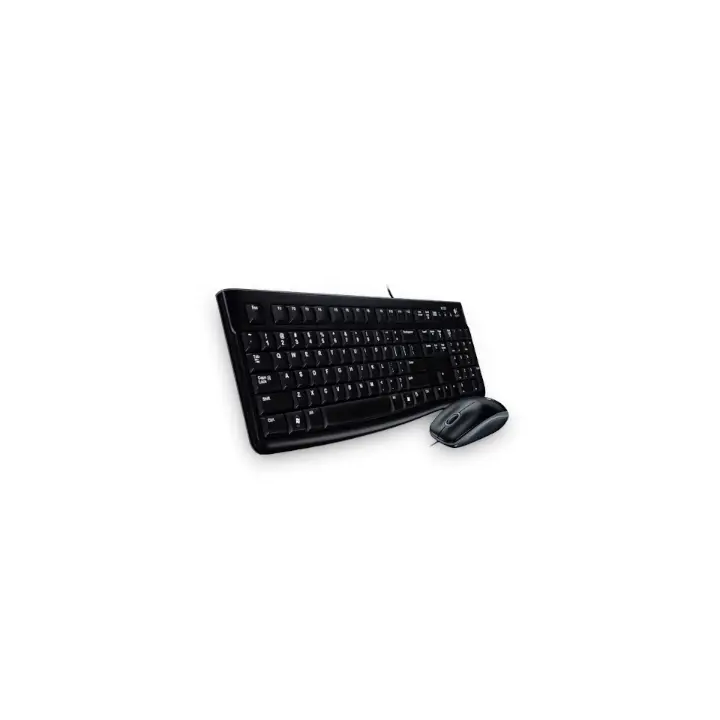 Kit de Teclado y Mouse Logitech MK120, Alambrico, USB, Negro, Español