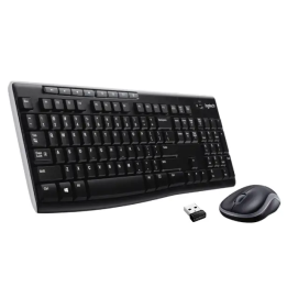 Kit de Teclado y Mouse Logitech MK270, Inalambrico, RF Inalambrico, Negro, Español