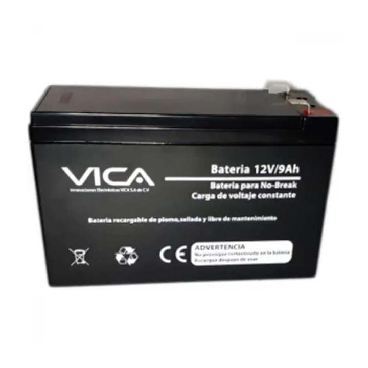 Bateria Vica VIC12-9A, 12V, 9Ah, Ideal para Respaldo