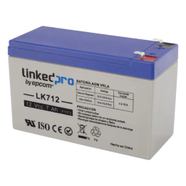 Bateria Linkedpro LK712, 12V, 7Ah, AGM, Terminales F1, Adaptador F2