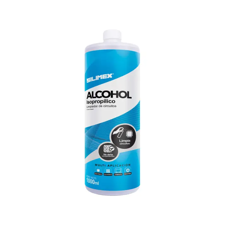 Alcohol Isopropilico Silimex para Limpieza de PC y Electronica, 1 Litro
