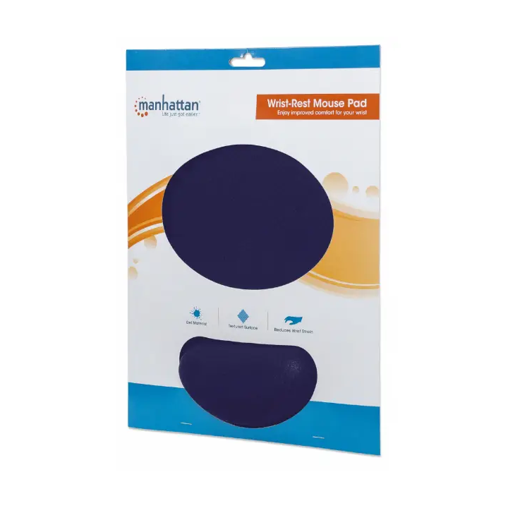 Mousepad Manhattan 434386, Descansa Muñecas, 20x24cm, Grosor 4mm, Azul Marino