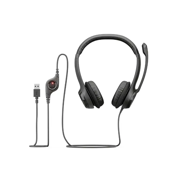 Diadema Logitech H390, Microfono, Alambrico, 1.9 Metros, USB, Negro