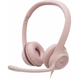 Diadema Logitech H390, Microfono, Alambrico, 1.9 Metros, USB, Rosa