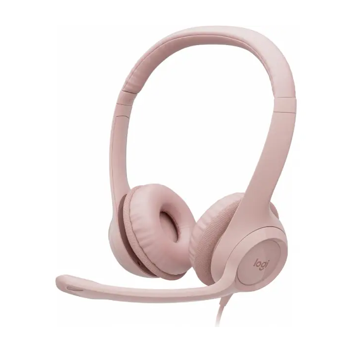 Diadema Logitech H390, Microfono, Alambrico, 1.9 Metros, USB, Rosa