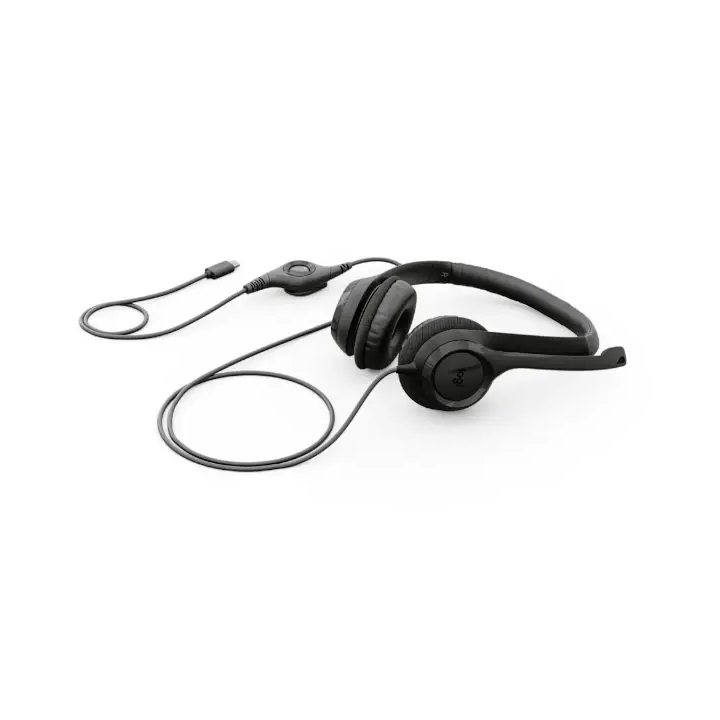 Diadema Logitech H390, Microfono, Alambrico, 1.9 Metros, Type C, Negro