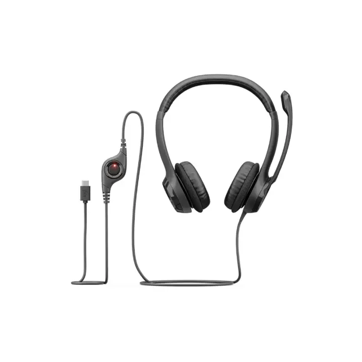 Diadema Logitech H390, Microfono, Alambrico, 1.9 Metros, Type C, Negro
