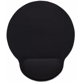 Mousepad Manhattan 434362, Descansa Muñecas, 20x24cm, Grosor 4mm, Negro