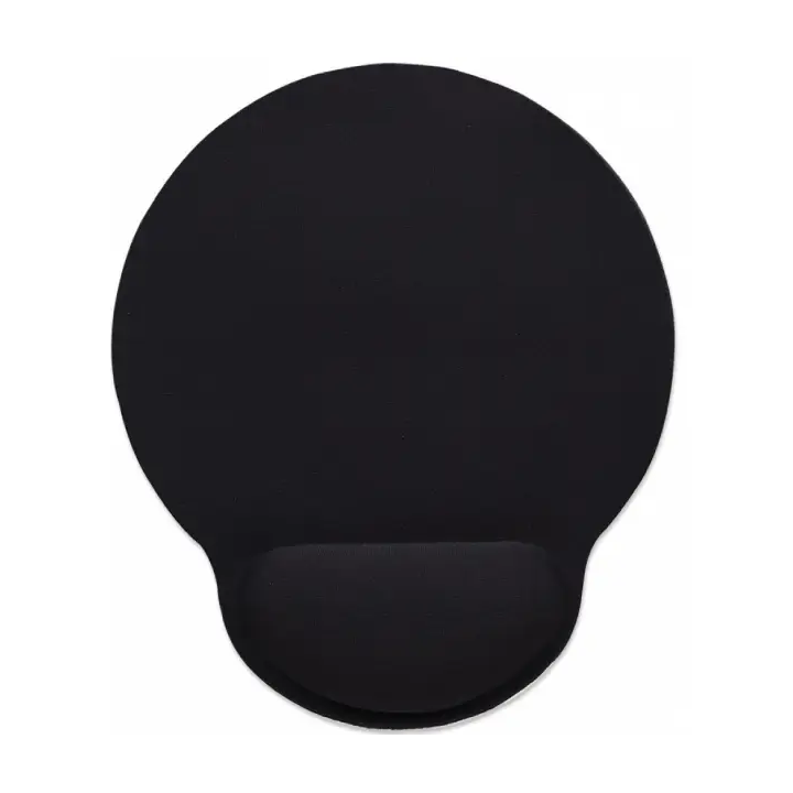 Mousepad Manhattan 434362, Descansa Muñecas, 20x24cm, Grosor 4mm, Negro