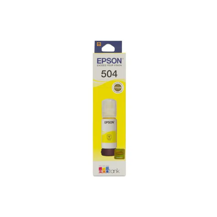 Botella de Tinta Epson T504 Amarillo, 70ml