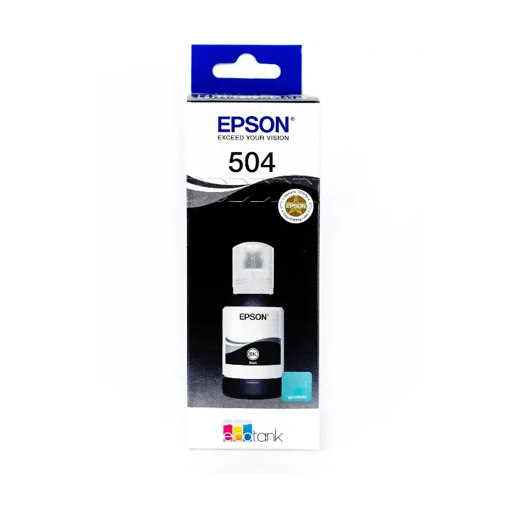 Botella de Tinta Epson T504 Negro, 127ml
