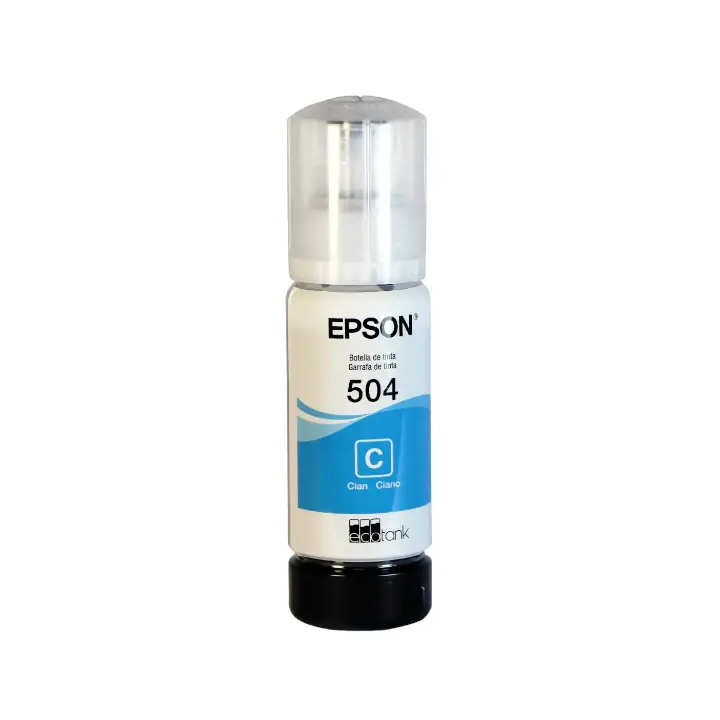 Botella de Tinta Epson T504 Azul, 70ml