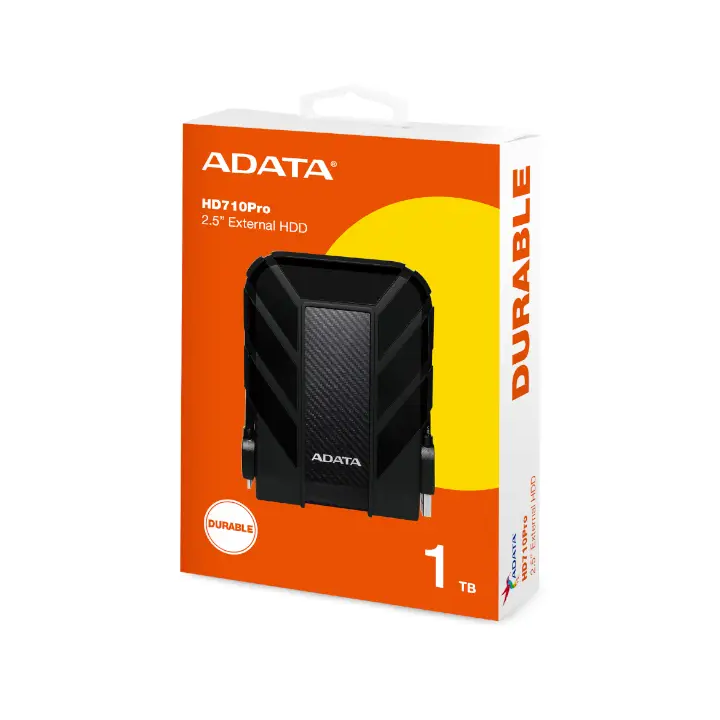 Disco Duro Externo Adata HD710 2.5 Pulg, 1TB, Micro USB-B 3.0, Negro, Resistente a Polvo, Golpes, Agua