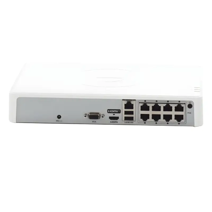 NVR Hikvision DS-7108NI-Q1/8P(D), 4 MP, 8 canales IP, 8 Puertos PoE, 75W, 1 Bahia de Disco Duro, Salida de Vídeo Full HD