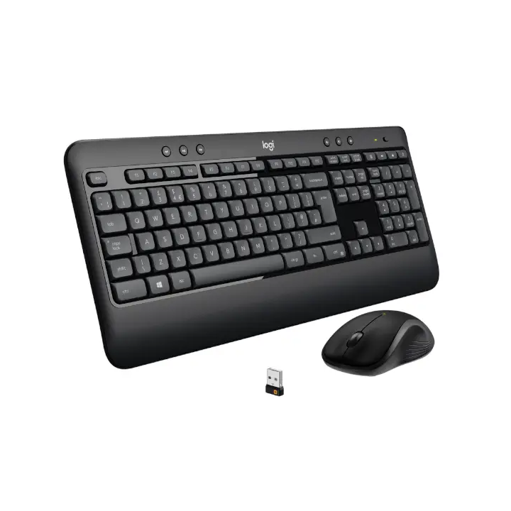 Kit de Teclado y Mouse Logitech MK540 Advance, RF Inalambrico, USB, Negro y Blanco, Español
